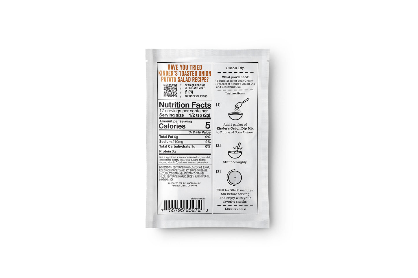 Kinder's | Onion Dip & Seasoning Mix