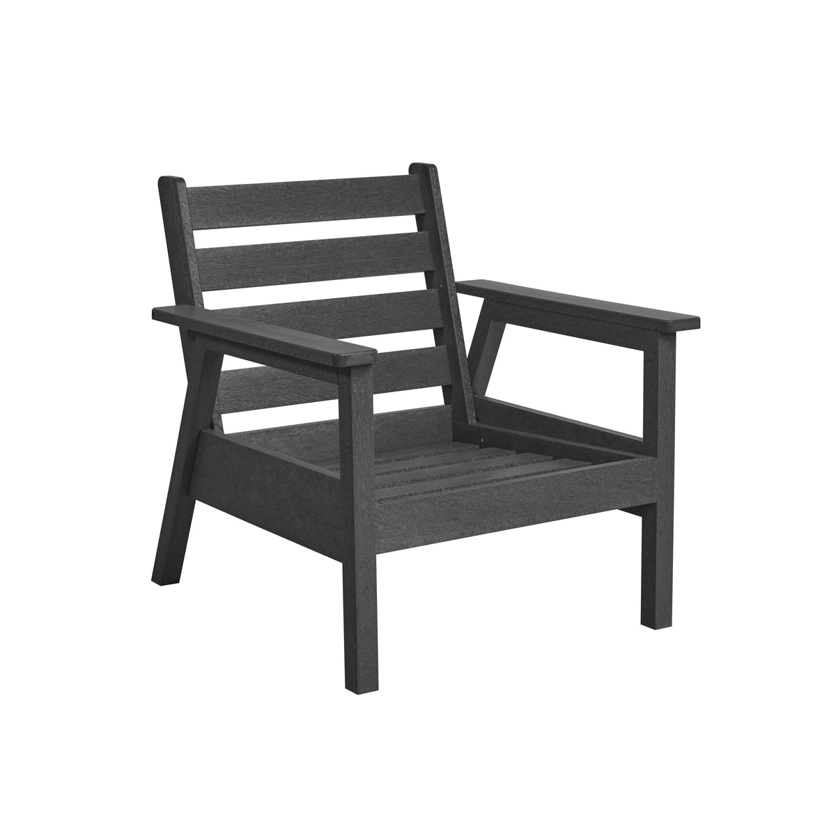 Black armchair on a white background