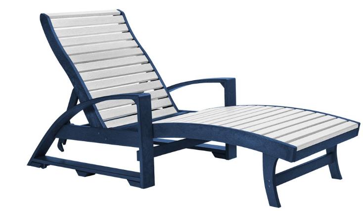 C.R. Plastics | St. Tropez Chaise Lounge w/ Hidden Wheels