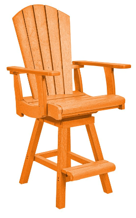C.R. Plastics | Swivel Classic Counter Arm Chair