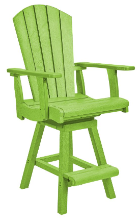 C.R. Plastics | Swivel Classic Counter Arm Chair