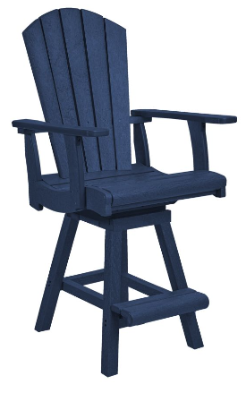 C.R. Plastics | Swivel Classic Counter Arm Chair