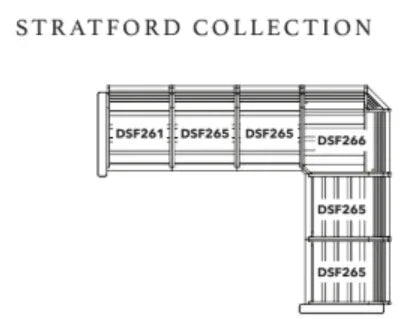 Stratford L Sectional (With Cushions) - Mazdak Leisure