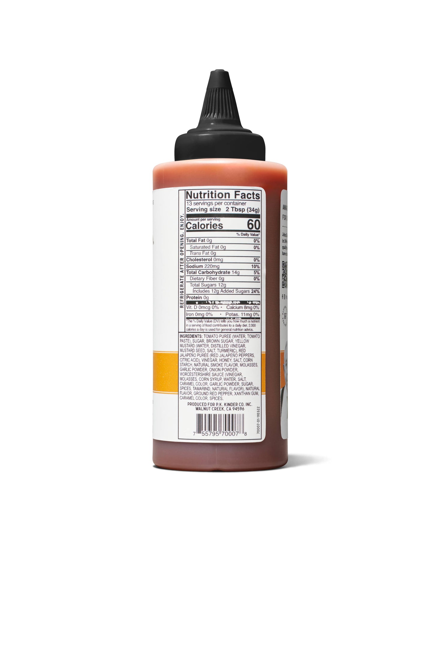 Kinder's | Honey Hot BBQ Sauce 15.5oz - Mazdak Leisure