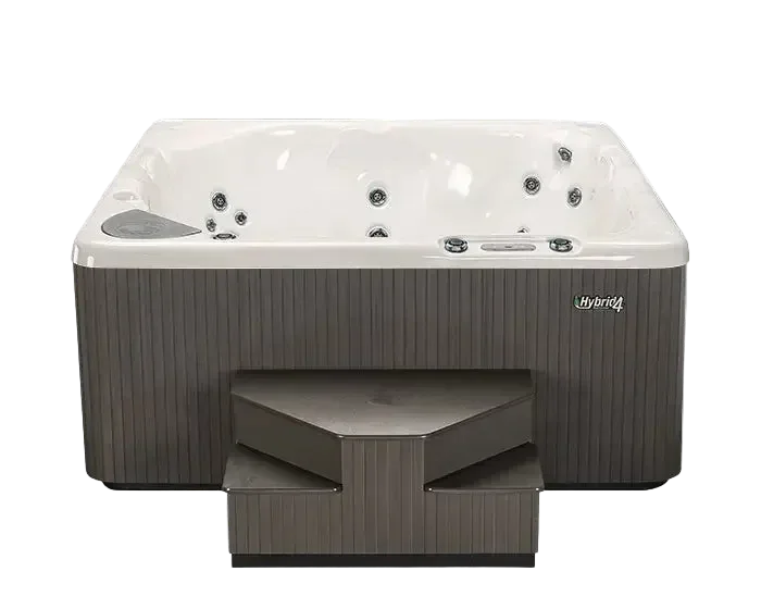 Hot tub with steps