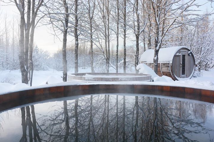 Canadian made cedar sauna built for winter climates