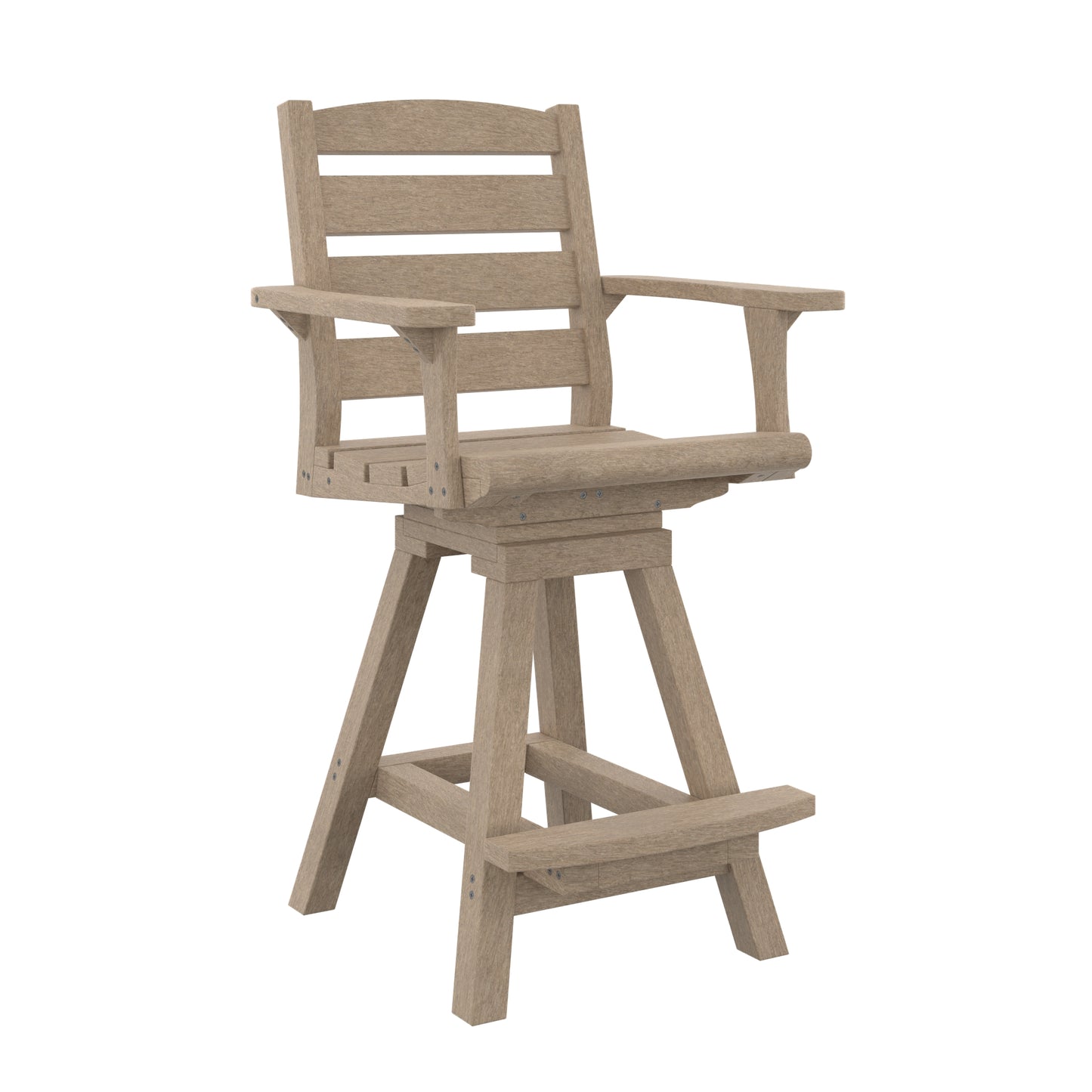 C.R. Plastics | Napa Swivel Counter Arm Chair - Mazdak Leisure