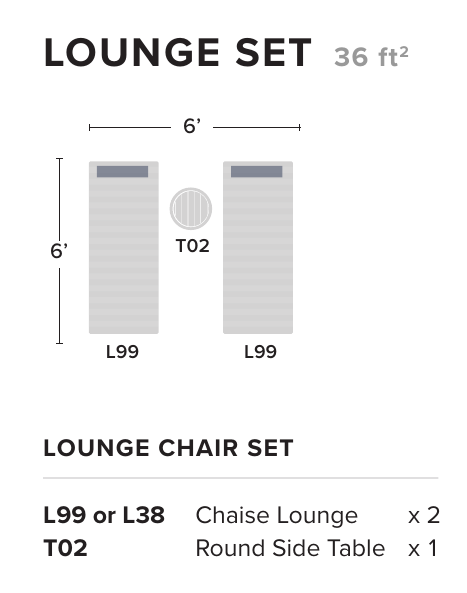 St. Tropez Lounge Chair Set - Mazdak Leisure