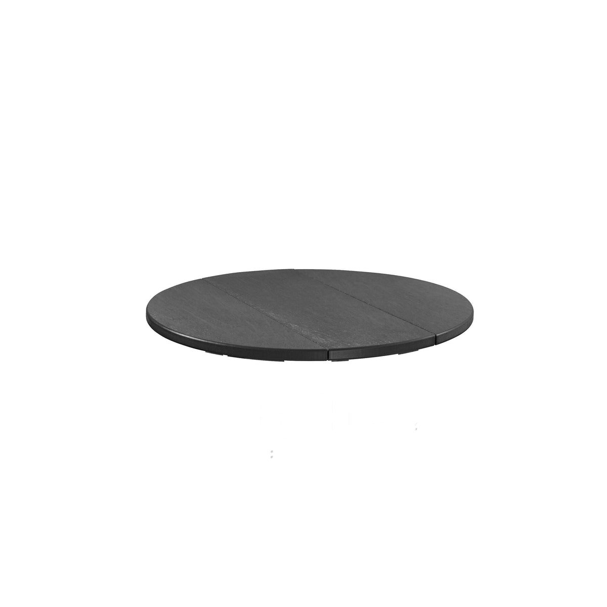 Recylced plastic table top on a white background