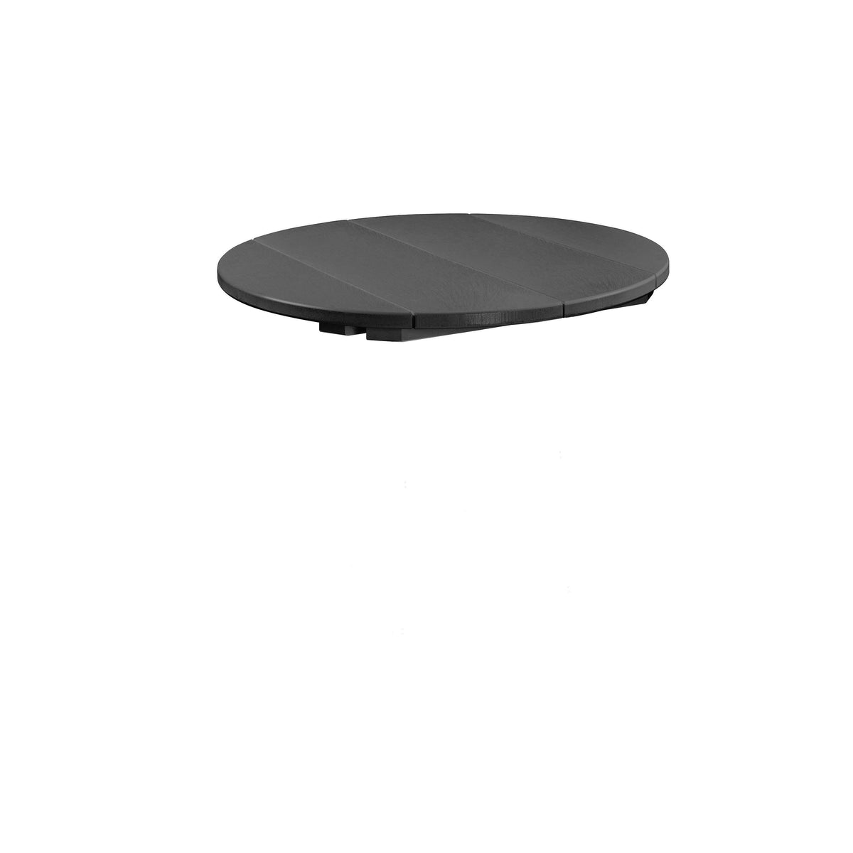 Recylced plastic table top on a white background