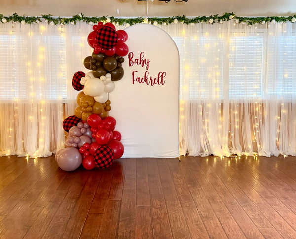 Balloon garland with backdrop and decal 