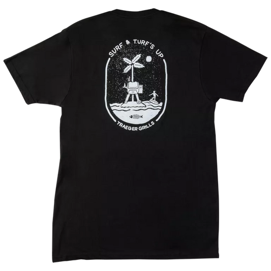 Surf & Turf Black Unisex T-Shirt
